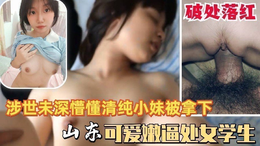 可愛懵懂清純山東高中少女學生處女被拿下落紅被豬拱的白菜